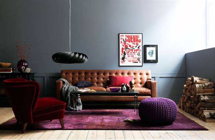 Tendance déco 2012 : Purple, black and leather