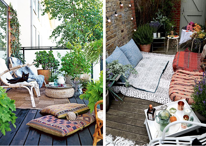 Petit balcon : quelques idées pour l'aménager blueberry ... Boheme idées Balcon