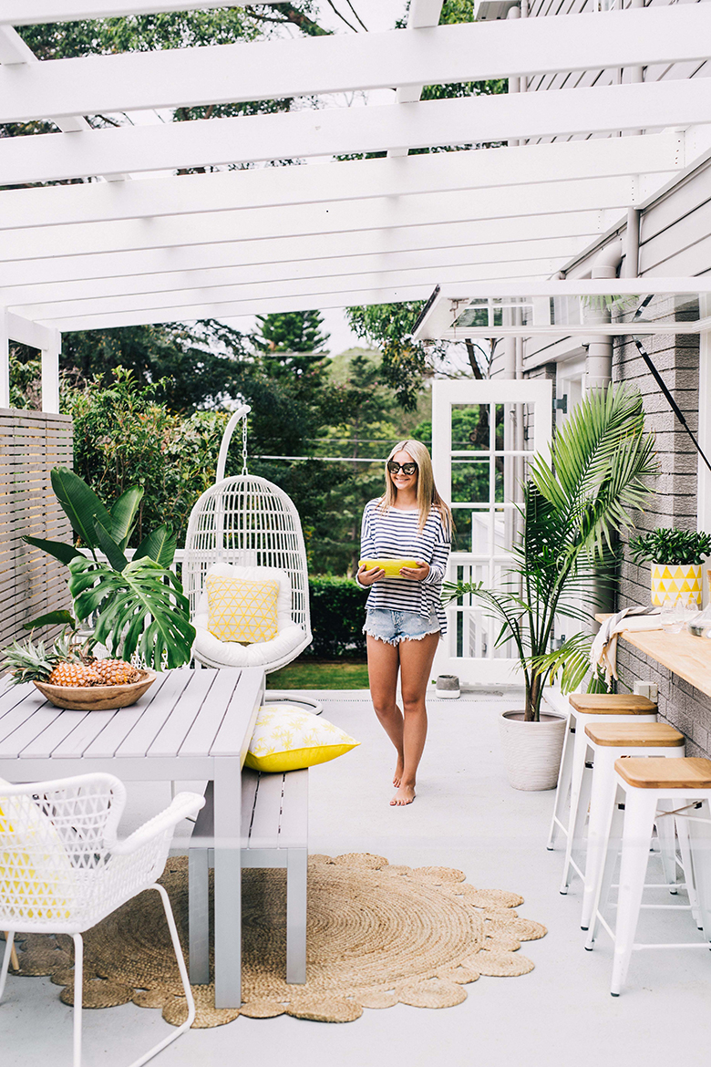 tapis en jute pour aménager sa terrasse