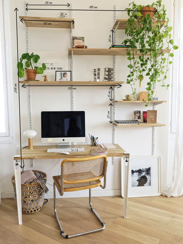 bureau crémaillère DIY