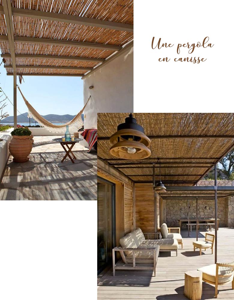 déco terrasse pergola canisse