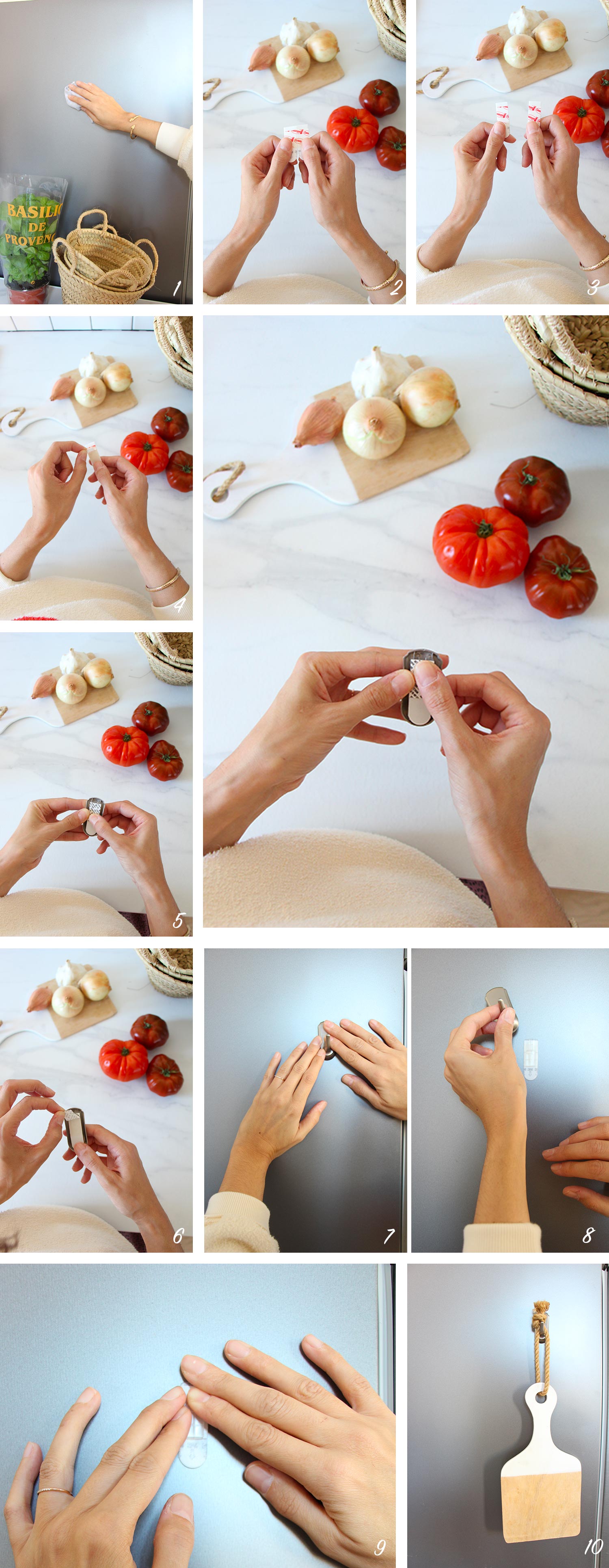 DIY cuisine accessoiriser son frigo crochets command