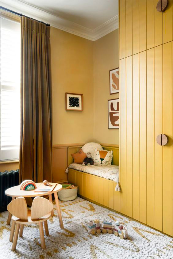 chambre enfant jaune